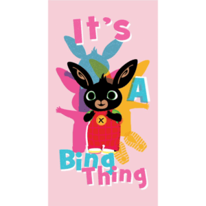 Ręcznik plażowy 70x140 Królik Bing różówy bawełniany 320g/m2 S24