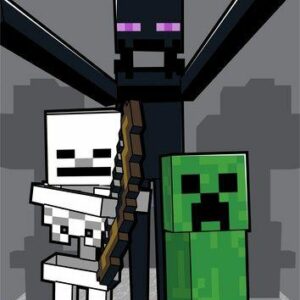 Ręcznik plażowy 70x140 Minecraft Atak tłumu bawełniany frotte dziecięcy