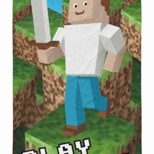 Ręcznik plażowy 70x140 Pixel 94 zielony niebieski dziecięcy bawełniany