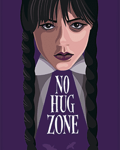 Ręcznik plażowy 70x140 Wednesday 2 fioletowy młodzieżowy Kids25