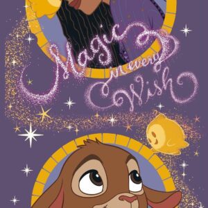 Ręcznik plażowy 70x140 Wish magic fioletowy bawełniany August 23