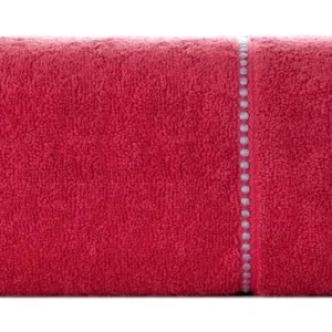 Ręcznik Suzi 50x90 czerwony 500 g/m2 frotte bawełniany Eurofirany