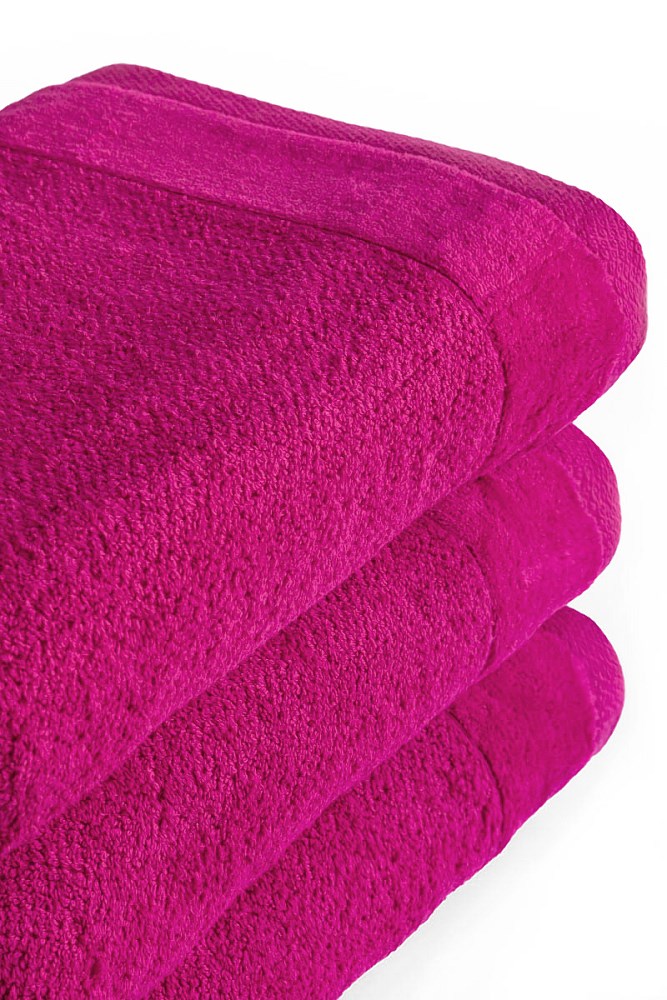 Ręcznik Vito 100x150 amarantowy frotte bawełniany 550 g/m2 - obrazek 4