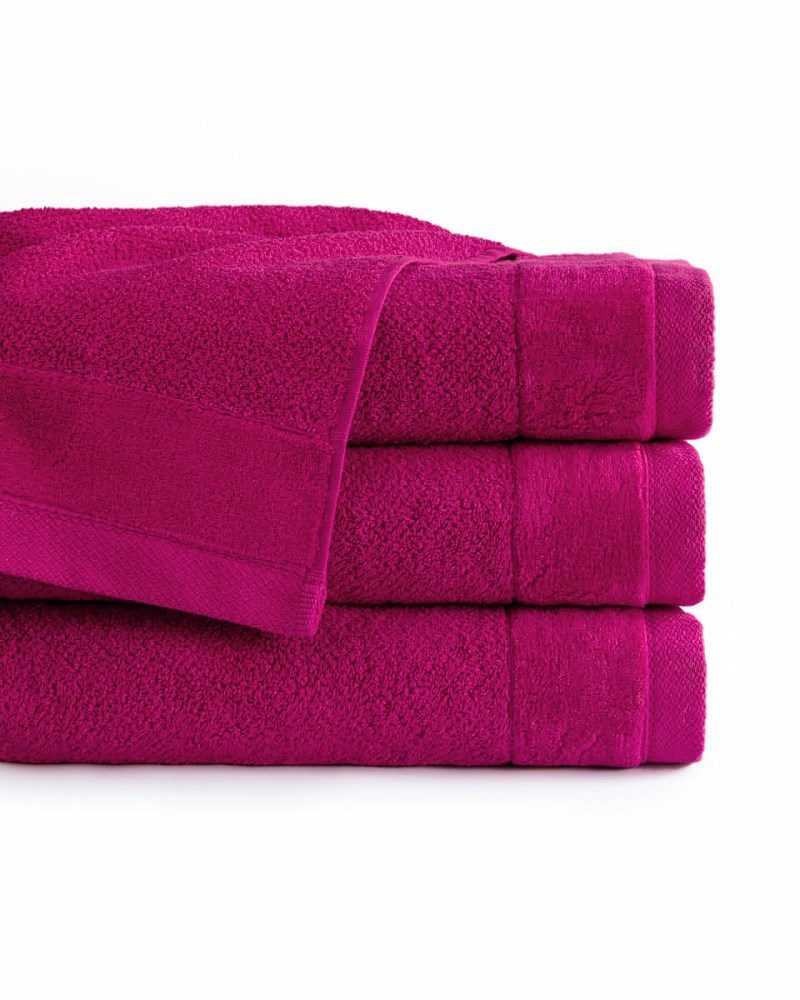 Ręcznik Vito 100x150 amarantowy frotte bawełniany 550 g/m2 - obrazek 2