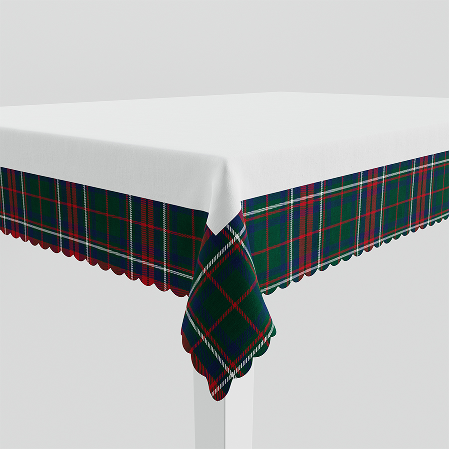 Obrus świąteczny wodoodporny 140x180 Nina zielony szkoci - obrazek 3
