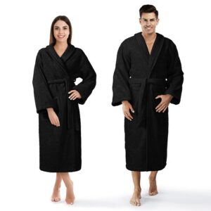Szlafrok frotte Prestiż XXL czarny bawełniany hotelowy 450g/m2