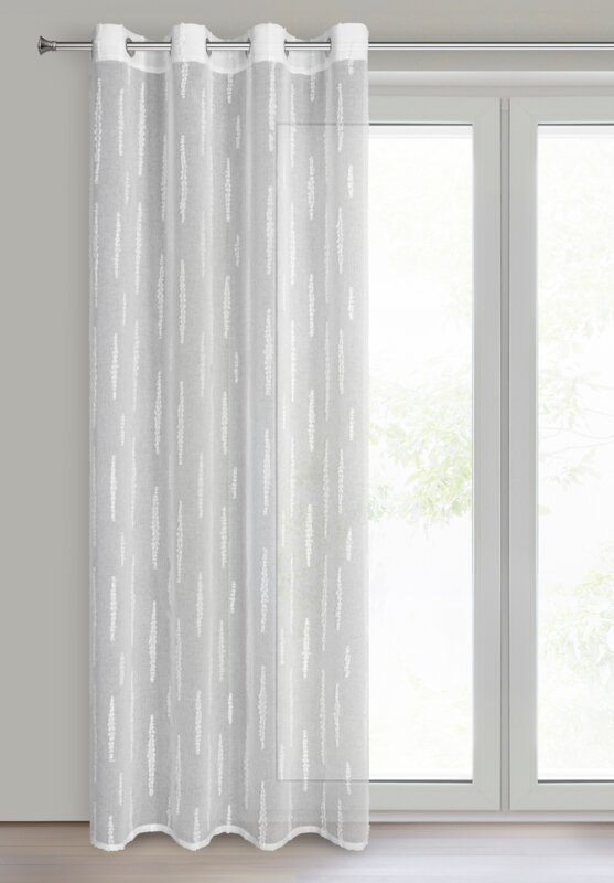 Zasłona 140x250 Aleni biała gotowa na przelotkach Eurofirany - obrazek 2