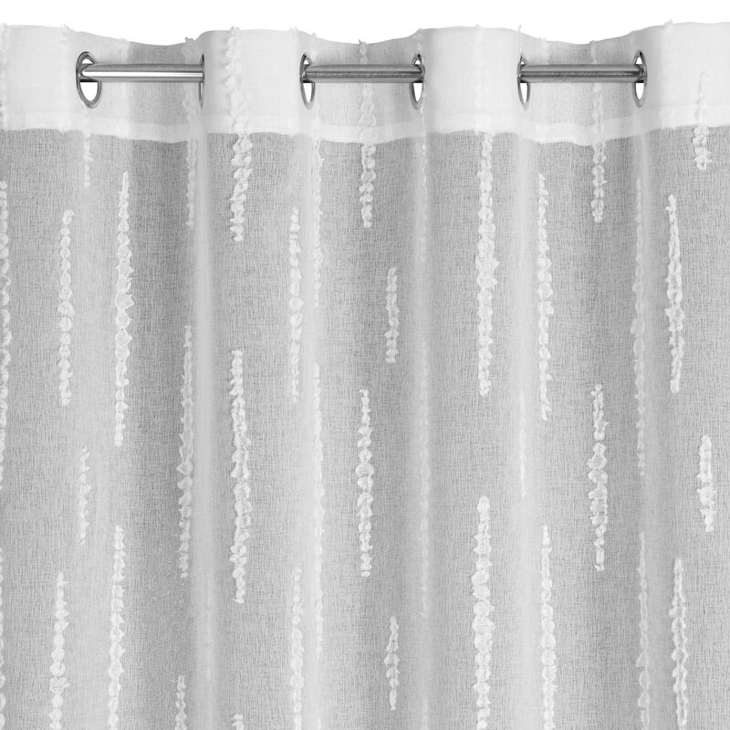 Zasłona 140x250 Aleni biała gotowa na przelotkach Eurofirany - obrazek 4