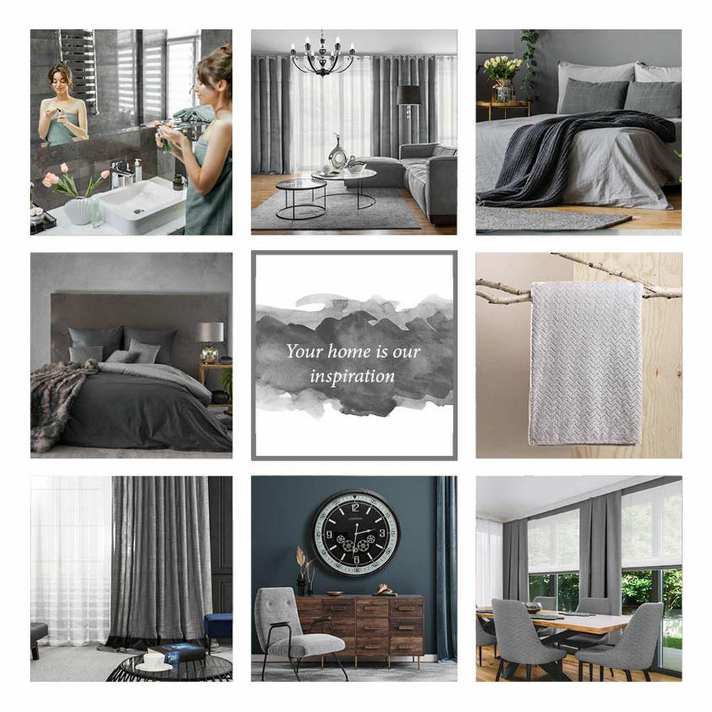 Zasłona 140x250 Eliza srebrna gotowa na przelotkach welurowa z drobnym wytłaczanym wzorkiem geometrycznym Eurofirany - obrazek 14