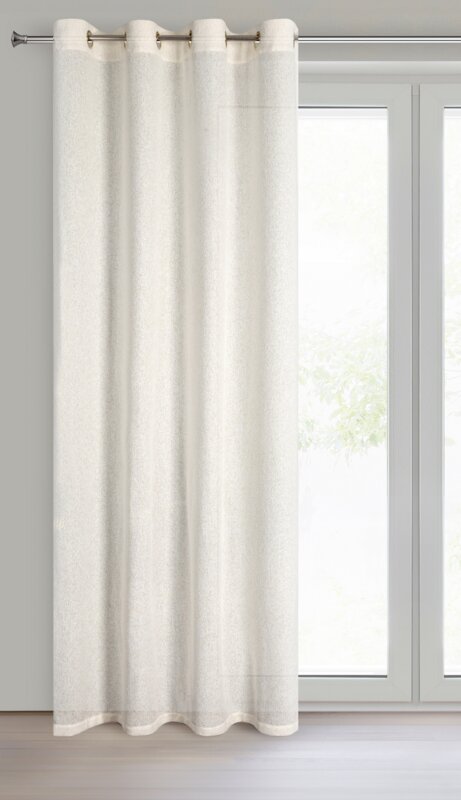 Zasłona 140x250 Essi kremowa złota gotowa na przelotkach Eurofirany - obrazek 3