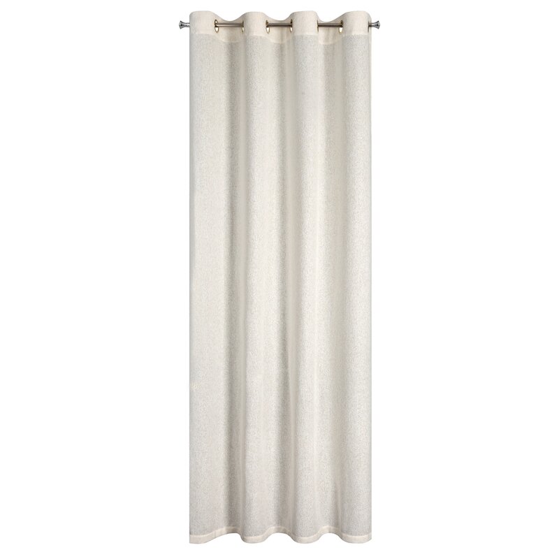 Zasłona 140x250 Essi kremowa złota gotowa na przelotkach Eurofirany