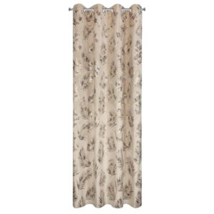 Zasłona 140x250 Gloria 2 beżowa szampańska liście welurowa Eurofirany