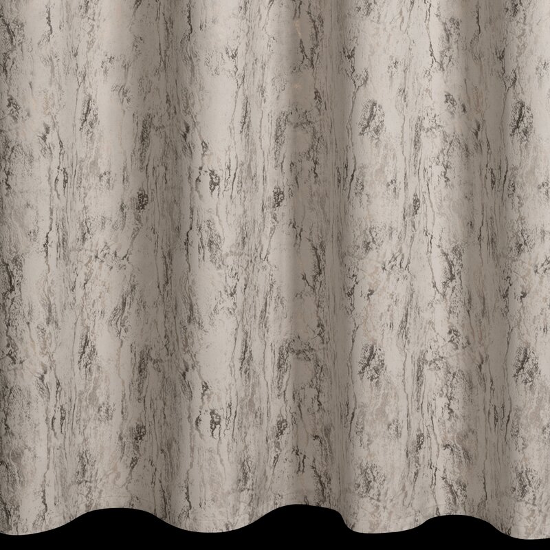 Zasłona 140x250 Kornelia brązowa jasna z błyszczącym nadrukiem gotowa na przelotkach Eurofirany - obrazek 6