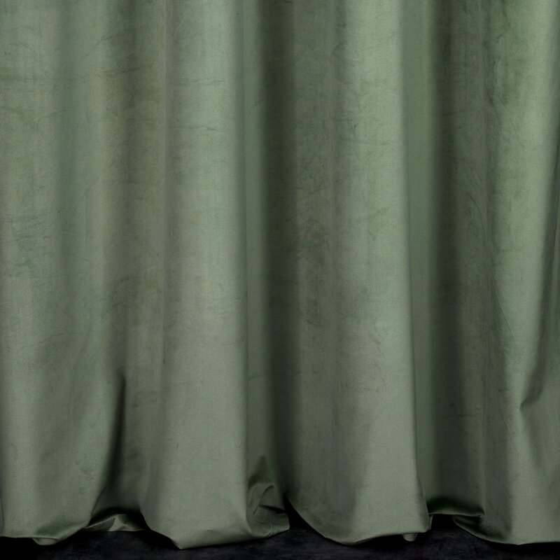 Zasłona 140x250 Melanie welurowa miętowa ciemna gotowa na przelotkach Eurofirany - obrazek 6