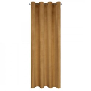 Zasłona 140x250 Melanie złota welurowa gotowa na przelotkach Eurofirany