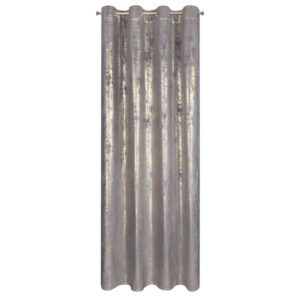 Zasłona 140x250 Renia stalowa złota welurowa gotowa na przelotkach Eurofirany