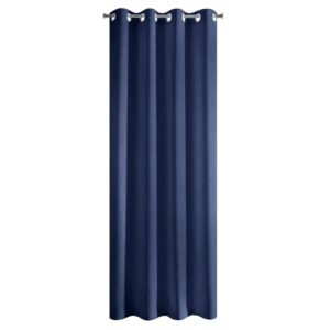 Zasłona 140x250 Rita granatowa gotowa na przelotkach Eurofirany