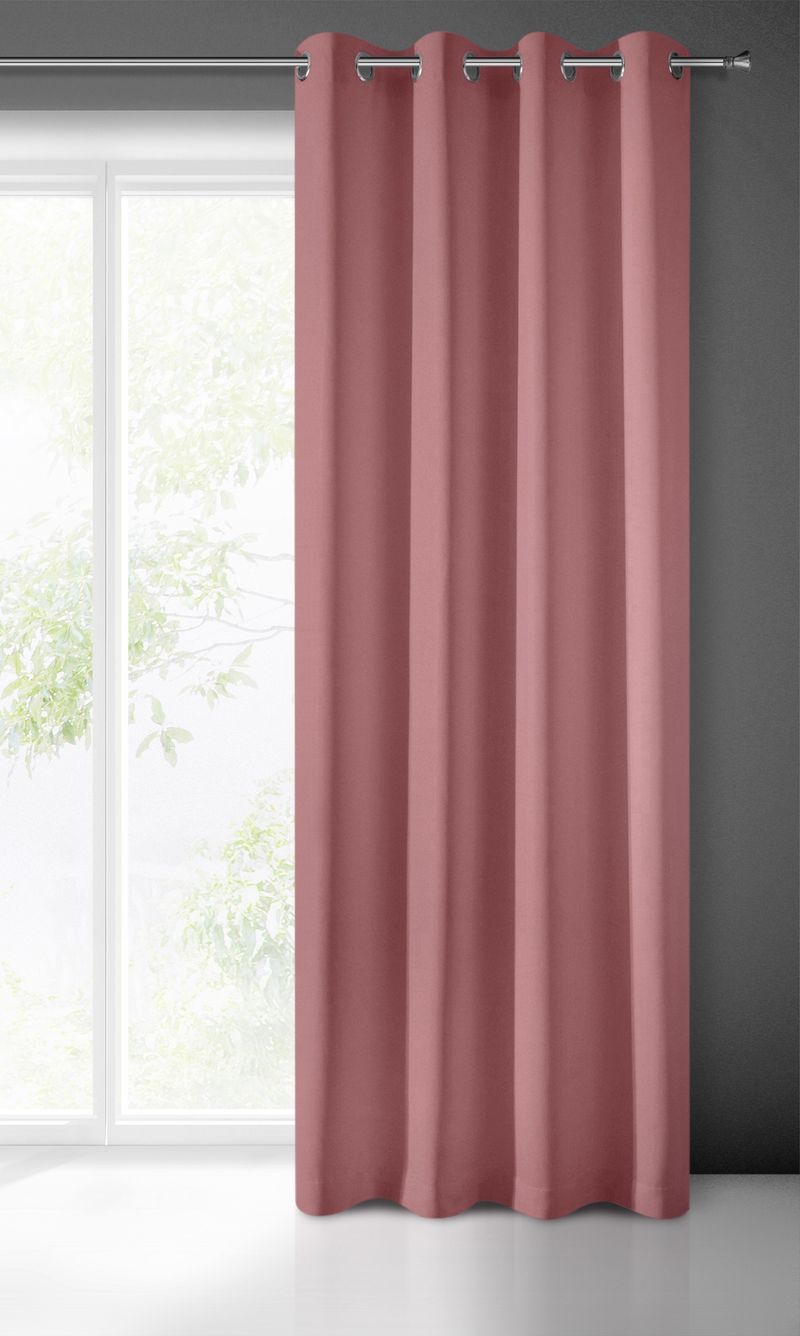 Zasłona 140x250 Rita różowa ciemna gotowa na przelotkach Eurofirany - obrazek 6