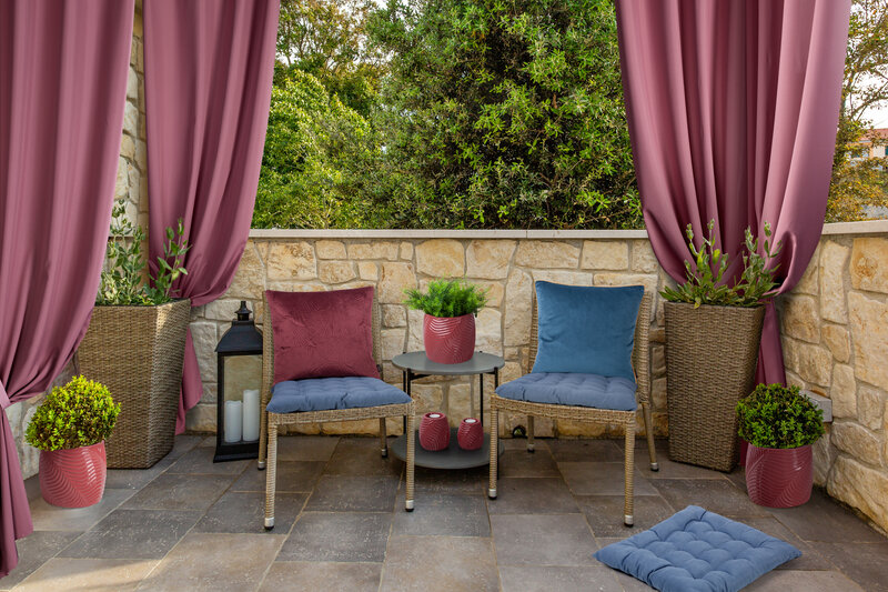 Zasłona 140x250 Rita różowa ciemna gotowa na przelotkach Eurofirany - obrazek 10