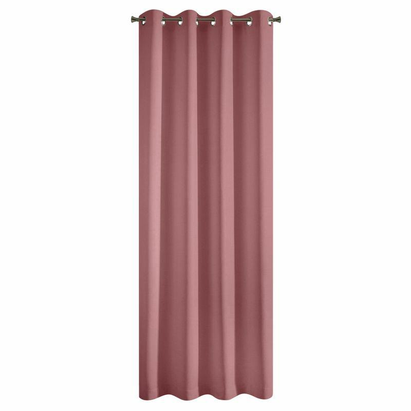 Zasłona 140x250 Rita różowa ciemna gotowa na przelotkach Eurofirany