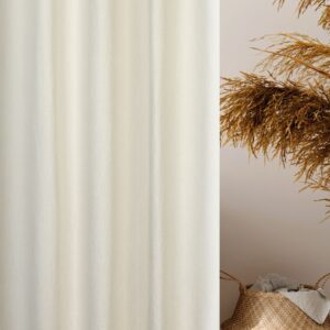Zasłona 140x250 Seville 1 kremowa gotowa na przelotkach z miękkiej tkaniny z efektem melanżu Terra Collection Eurofirany