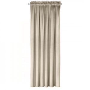 Zasłona 140x270 Melanie welurowa beżowa jasna gotowa na taśmie Eurofirany