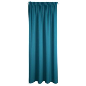 Zasłona 140x270 Morocco 2 niebieska ciemna gotowa na taśmie z miękkiej tkaniny z efektem melanżu Terra Collection Eurofirany