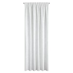 Zasłona 140x270 Rosi 1 biała srebrna gotowa na taśmie Eurofirany