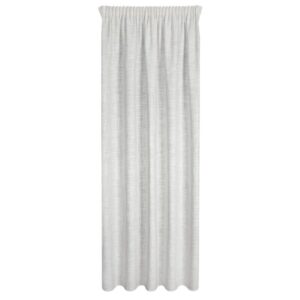 Zasłona 140x270 Rosi kremowa srebrna gotowa na taśmie Eurofirany