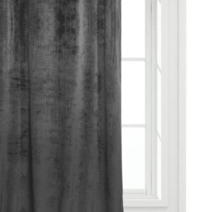 Zasłona gotowa 140x250 grafitowa na przelotkach Soft welurowa