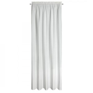 Zasłona 140x270 Melanie biała welurowa gotowa na taśmie Eurofirany
