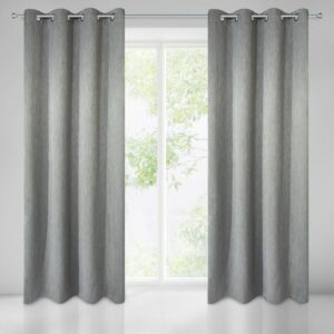 Zasłona gotowa na przelotkach 135x250 stalowa z grubszej tkaniny Rossie Eurofirany