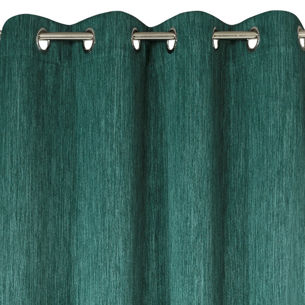 Zasłona gotowa na przelotkach 135x250 zielona ciemna z grubszej tkaniny Rossie Eurofirany - obrazek 4