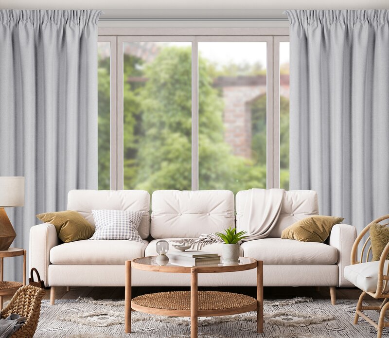 Zasłona gotowa Suzan 135x270 stalowa zaciemniająca na taśmie Eurofirany - obrazek 3