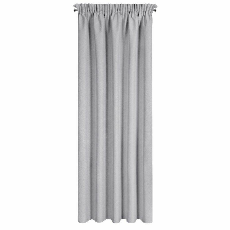 Zasłona gotowa Suzan 135x270 stalowa zaciemniająca na taśmie Eurofirany