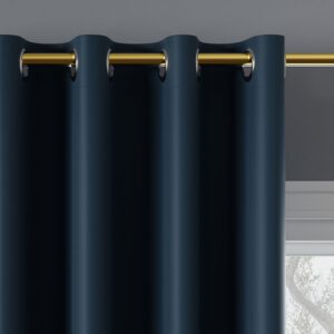 Zasłona gotowa typu blackout na przelotkach, szerokość 140cm x wysokość 250cm, kolor 229 granatowy
