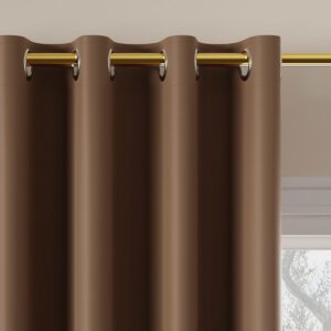 Zasłona gotowa typu blackout na przelotkach, szerokość 140cm x wysokość 250cm, kolor 806 jasny ciepły brązowy